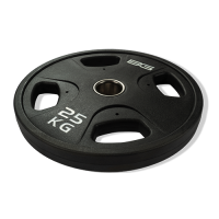 BRONZE GYM Диск олимпийский обрезиненный черный 25 кг