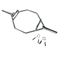 Гриф для "мертвой тяги" с замками Smith HEXOB2