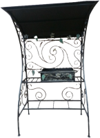 Мангал Грифонсервис Праздничный с крышей МС24 (черный)