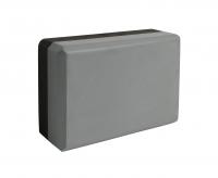 Блок для йоги серый-черный