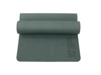 Коврик для йоги и фитнеса 185 х 80 см толщина 8 мм TPE темно-зеленый