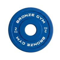 Диск олимпийский BRONZE GYM тяжелоатлетический синий 2 кг