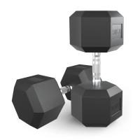 Гантель гексагональная UNIX Fit обрезиненная 37,5 кг, 2 шт.